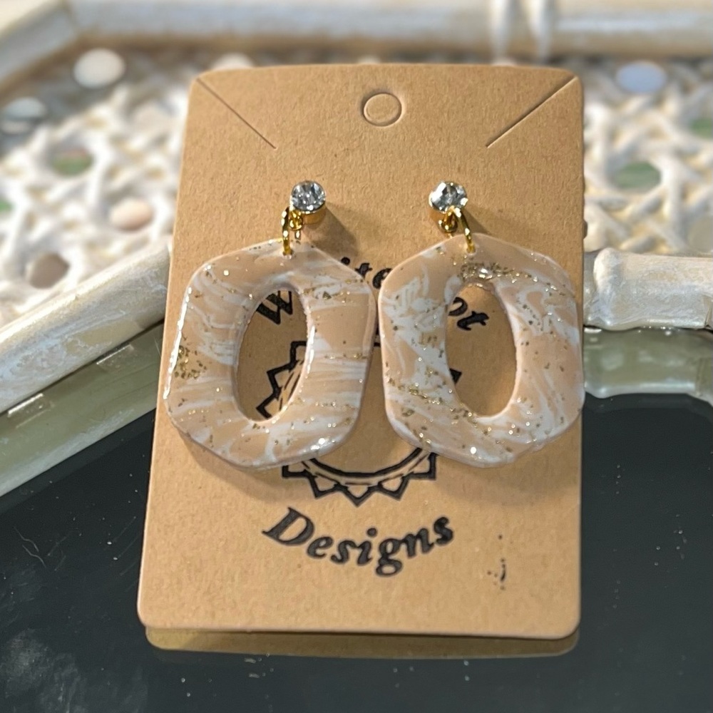 Handmade polymer clay earrings